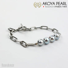 画像をギャラリービューアに読み込む, UWAKAI BLUE 4珠マンテルブレスレット|Seashore 宇和島あこや真珠(シーショア)