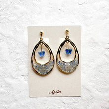 画像をギャラリービューアに読み込む, (ブルー)蝶々の雫 イヤリング/ピアス|Apila(アピラ)