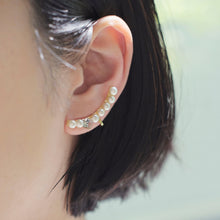 画像をギャラリービューアに読み込む, キューブクリスタルパールイヤークリップ|Kaava HELMI(カーヴァヘルミ)