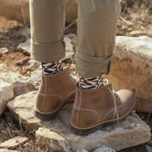 画像をギャラリービューアに読み込む, アズレージョ柄ソックス_Geomesic Brown|ポルトッカ