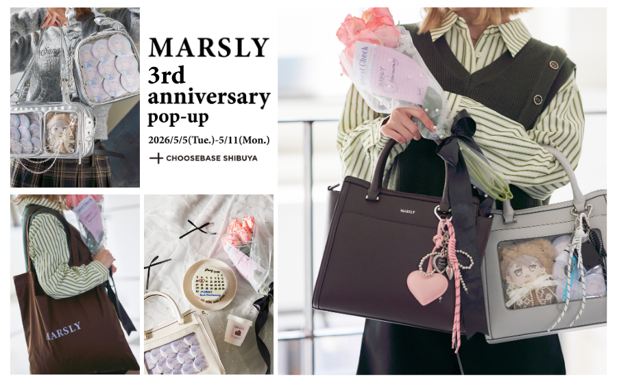 【渋谷】POP UPイベント「MARSLY 3rd anniversary pop-up」のサムネイル