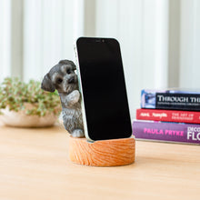画像をギャラリービューアに読み込む, ミニチュアシュナウザー（立つ）スマホスタンド｜WooBia（ウービア）
