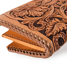 画像をギャラリービューアに読み込む, シェリダンスタイルカービング B-3 ロングウォレット センターコンチョ｜Samurai Craft（サムライクラフト）
