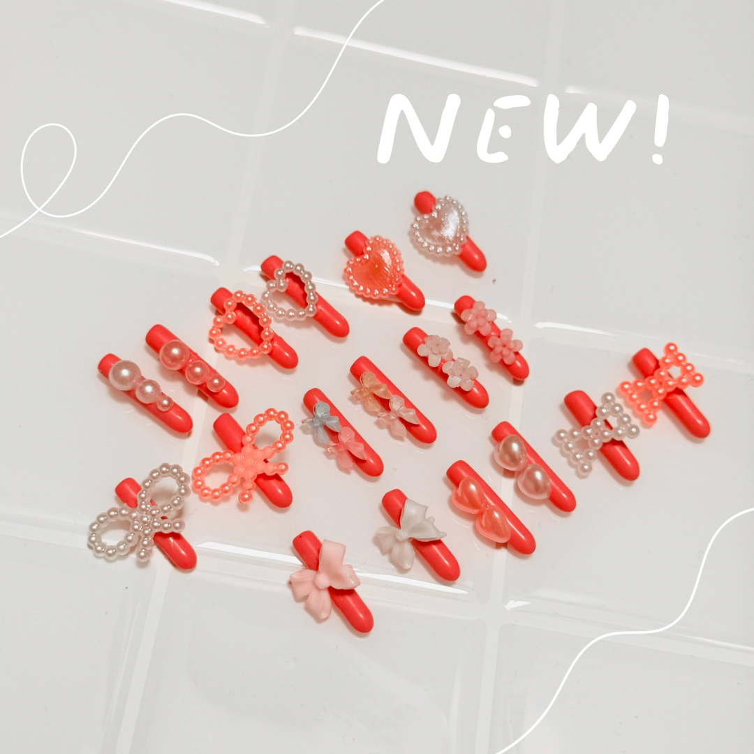 傘アクセサリーつゆ先キャップ8個セット〜ピンク～｜precious time（プレシャスタイム）