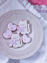 画像をギャラリービューアに読み込む, ＜プレゼントに＞ツイードハートのこねこちゃん（２個セット）｜Chatty-sweets（チャティースイーツ）
