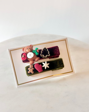 画像をギャラリービューアに読み込む, ホリデーベアのヘアクリップ(2個セット)｜SUNNY RIBBON（サニーリボン）
