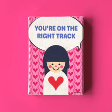 画像をギャラリービューアに読み込む, キャンバスプリント HEARTic GIRLs Canvas Print  “YOU'RE ON THE RIGHT TRACK” 【期間限定】｜asugatic（アシュガティック）
