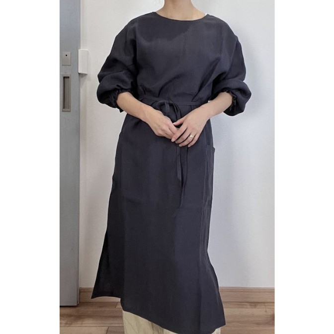 上質リネンの前結び割烹着｜かっぽう着屋（カッポウギヤ）