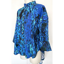 画像をギャラリービューアに読み込む, Manteau shirt leopard blue - マントシャツ レオパード ブルー｜Merci DIEU（メルシーデュー）
