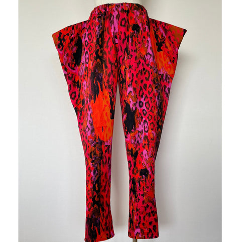 Merci DIEU Big pockets trousers leopard red - ビッグポケットパンツ　レオパード レッド｜Merci DIEU（メルシーデュー）