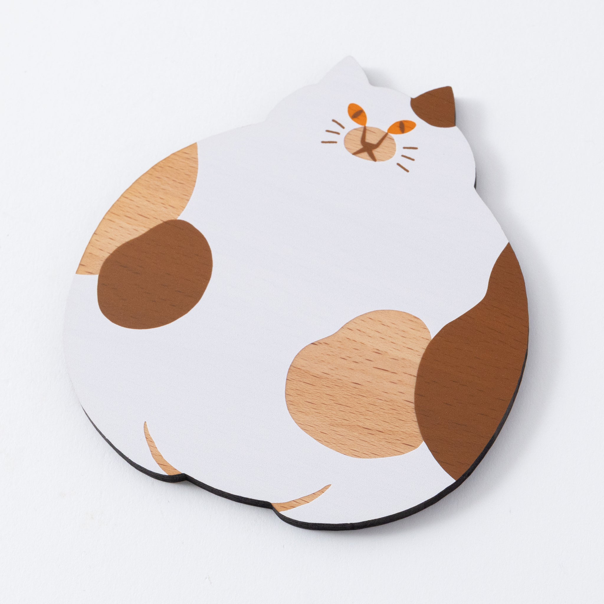 木製コースター・猫雑貨【ねこまみれ 香箱座り】猫の日｜Ten＆O Art+