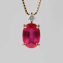 画像をギャラリービューアに読み込む, K18イエローゴールド 非加熱ピジョンブラッドルビーネックレス 1ct /s0363rp｜malvaceae（マルヴェセア）
