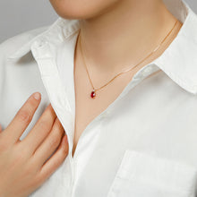 画像をギャラリービューアに読み込む, K18イエローゴールド 非加熱ピジョンブラッドルビーネックレス 1ct /s0363rp｜malvaceae（マルヴェセア）
