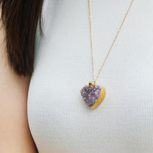 画像をギャラリービューアに読み込む, Big heart motif amethyst necklace｜if(innocent freedom)（イフ　イノセントフリーダム）
