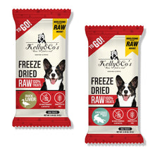画像をギャラリービューアに読み込む, フリーズドライ犬用おやつお試しセット-クロコダイルマッスルミート（ワニ肉）・ダックレバー（鴨レバー）｜Kelly&amp;Co&#39;s（ケリーアンドコー）
