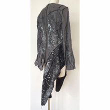 画像をギャラリービューアに読み込む, Patchwork shirt paint gray - パッチワークシャツ　ペイントグレー｜Merci DIEU（メルシーデュー）
