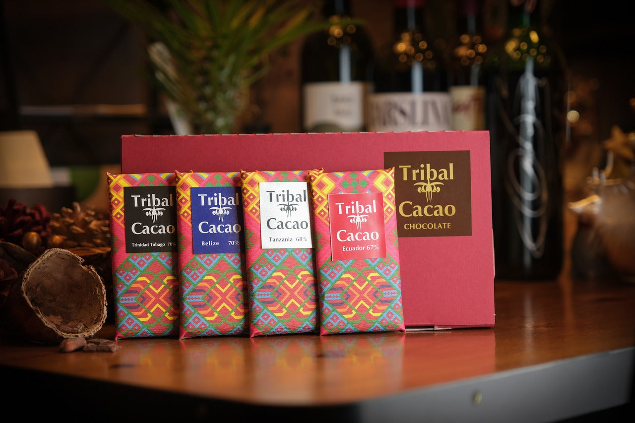 カカオと砂糖だけで作るチョコレート 4枚セット｜Tribal Cacao（トライバルカカオ）