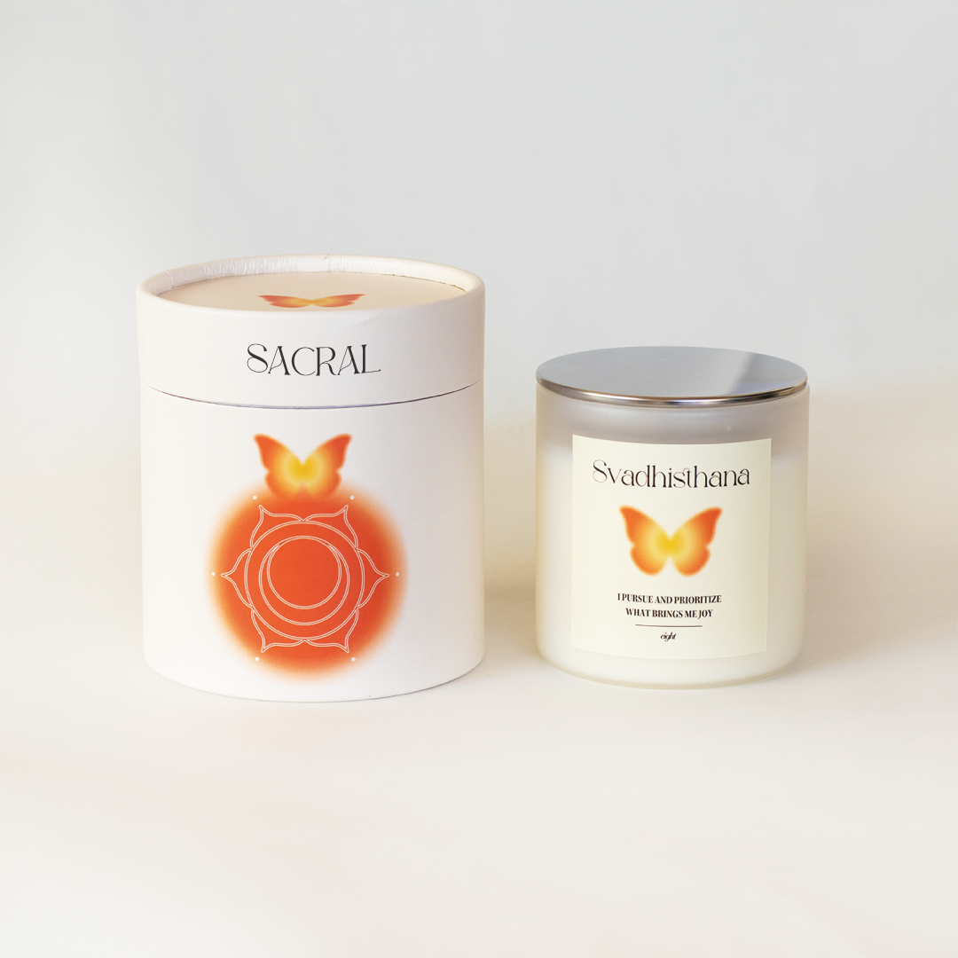 ウッド芯】第2チャクラキャンドル【SACRAL】｜eight（エイト