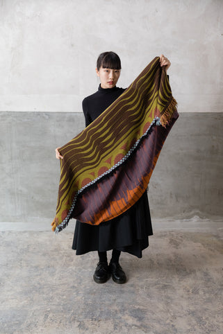 POLS -Breeze-　MOHIKAN WOOLストール　col: ブラウン｜POLS（ポルス）