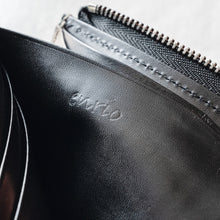 画像をギャラリービューアに読み込む, L zipper mini wallet sumi　Lファスナーミニ財布 墨染｜enrio（エンリオ）
