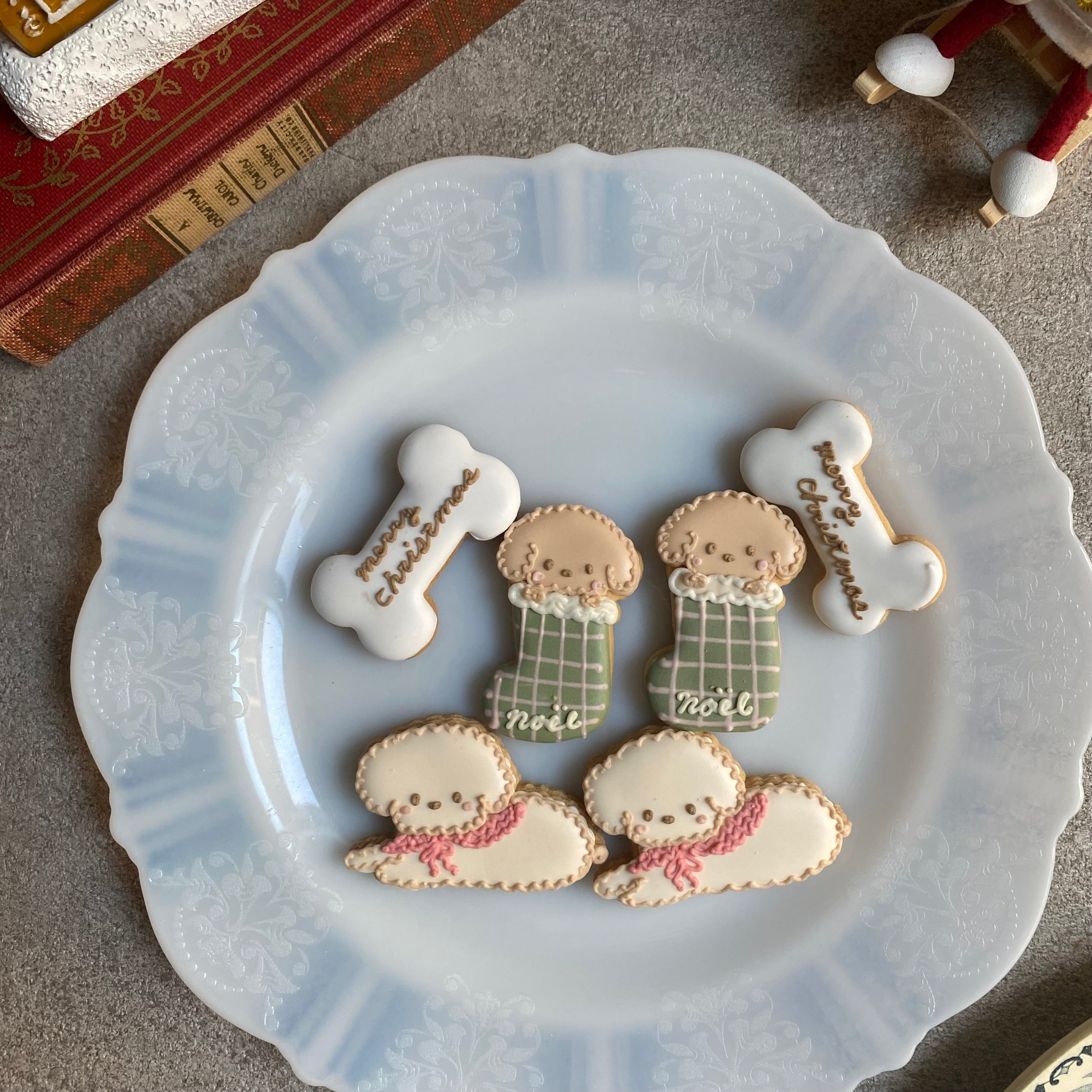 冬のトイプードル2匹｜sumirecookies（スミレクッキーズ）