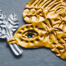 画像をギャラリービューアに読み込む, Metal Embossed Ornament - Sparrow -｜SZIAOREO ARTWORKS（シアオレオアートワークス）

