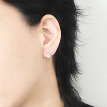 画像をギャラリービューアに読み込む, ピンクオパール・シルバー925ハギーピアス｜SMUK（スムーク）
