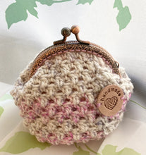 画像をギャラリービューアに読み込む, マーブルカラーの口金ポーチ　グリーン、ピンク、ブルー｜M'S  CROCHET（エムズクロシェット）
