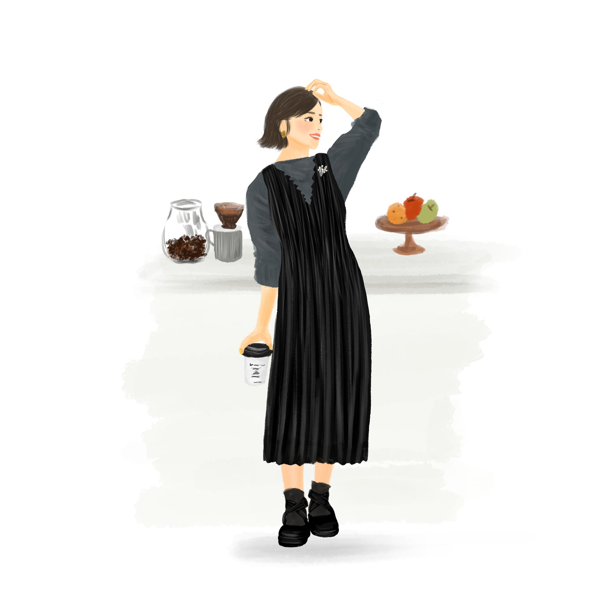 MONCOEUR　T-Prati 3　2Way Pratique Dress MONCOEUR T-Prati 3 2Way Pratique Dress 118cm 黒 ワンピース