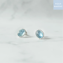 画像をギャラリービューアに読み込む, アクアマリン スタッドピアス（シルバー925）｜SMUK（スムーク）
