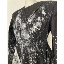 画像をギャラリービューアに読み込む, Men&#39;s patchwork shirt paint black- メンズパッチワークシャツ ペイント黒｜Merci DIEU（メルシーデュー）
