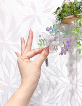 画像をギャラリービューアに読み込む, たっぷり金箔入りジャスミンと藤の花の櫛かんざし(金沢の純金箔)｜ハピネスウェーブ
