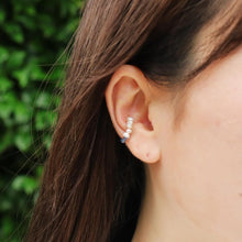 画像をギャラリービューアに読み込む, Gemstone 2way ear cuff(サファイア／淡水パール)｜if(innocent freedom)（イフ　イノセントフリーダム）
