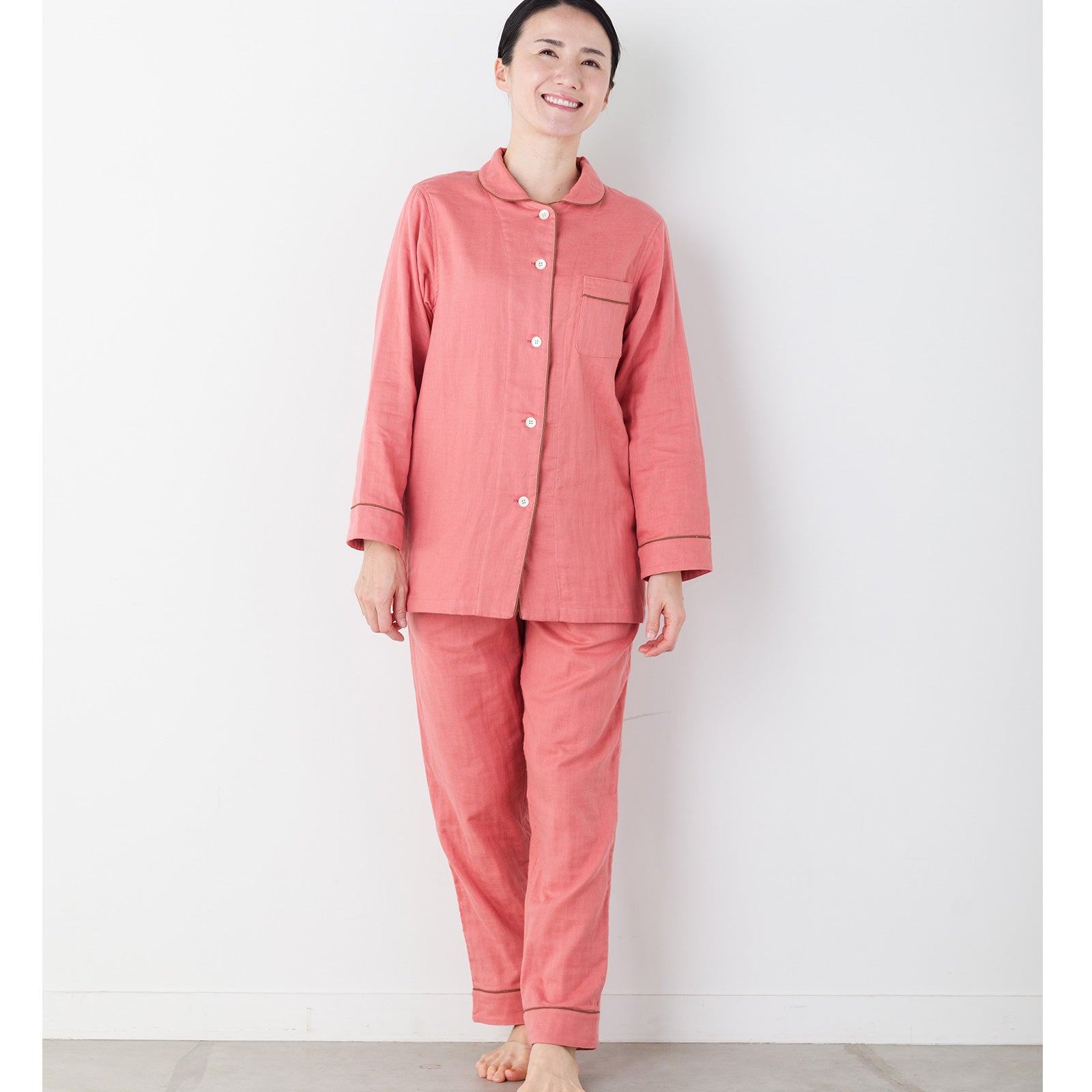 呼吸するパジャマ （レディース）パイピングタイプ｜睡眠てらす