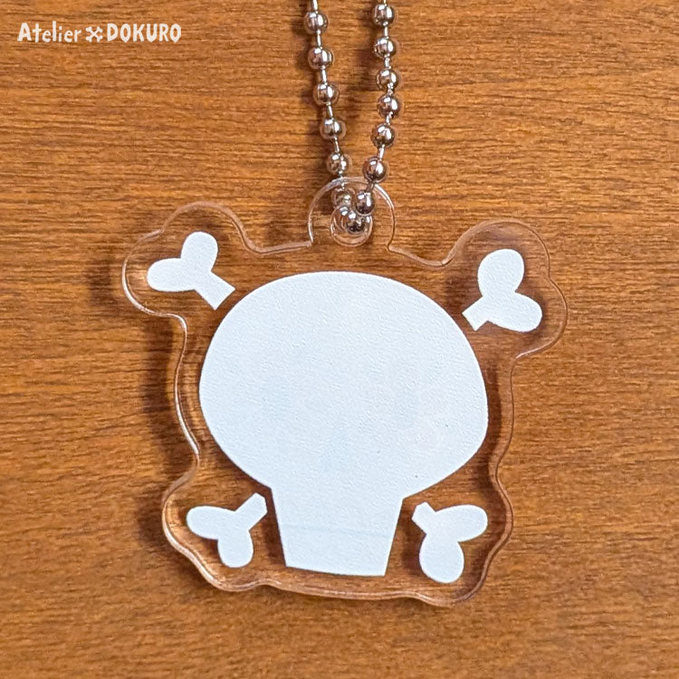 クロスボーン・アクリルキーホルダー｜ATELIER DOKURO（アトリエドクロ