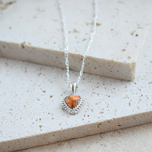 画像をギャラリービューアに読み込む, Orange copper turquoise heart necklace / Sunset｜MARIA JEWELRY（マリアジュエリー）
