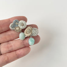 画像をギャラリービューアに読み込む, たゆたう輪郭をなぞる.刺繍ピアス.刺繍イヤリング｜cheese（チーズ）
