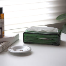 画像をギャラリービューアに読み込む, 露 -TSUYU- ティッシュケース ウェア ときわ（グリーン）｜ame（アメ）
