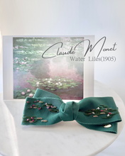 画像をギャラリービューアに読み込む, モネ[睡蓮(1905)] 印象派コレクションNo.5　フランス刺繍　リボンバレッタ｜SUNNY RIBBON（サニーリボン）
