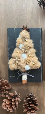 De sava ウッドボードのコットンツリーゴールドビーズ｜De sava（デ　サヴァ）