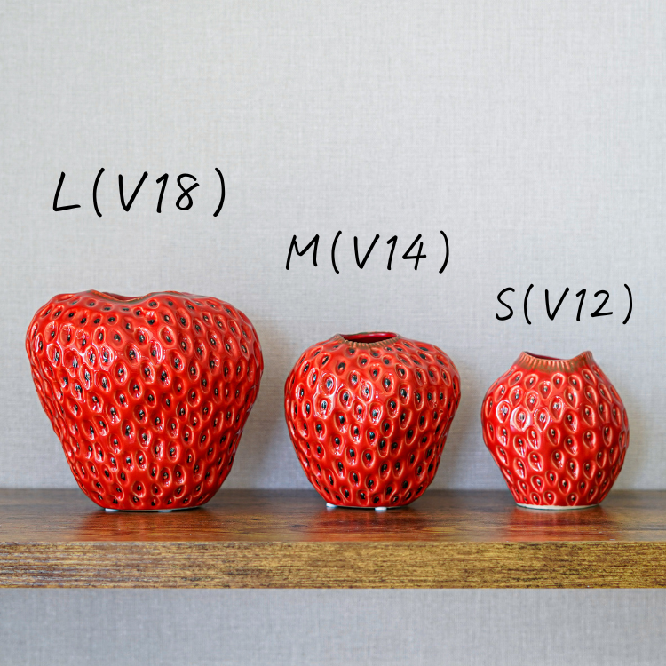 デスポッツ ストロベリーフラワーベースLLサイズ DES POTS デスポッツ ストロベリーフラワーベースLLサイズ DES POTS