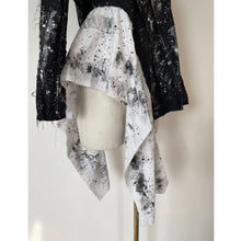 画像をギャラリービューアに読み込む, Patchwork shirt paint black - パッチワークシャツ　ペイント黒｜Merci DIEU（メルシーデュー）
