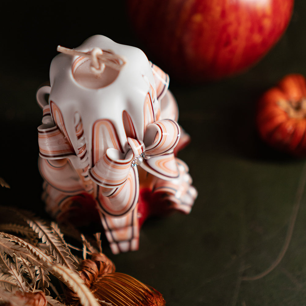 Romanceキャンドル オレンジ×ワインレッド｜COCOMONA（ココモナ