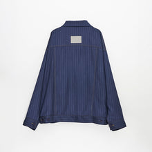 画像をギャラリービューアに読み込む, ピンストライプ デニムライク ダブルジャケット｜Nora Lily（ノラリリー）
