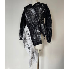 画像をギャラリービューアに読み込む, Patchwork shirt paint black - パッチワークシャツ　ペイント黒｜Merci DIEU（メルシーデュー）
