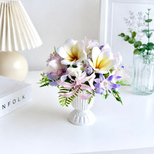 画像をギャラリービューアに読み込む, プルメリアとパステルラベンダーのエレガンスフラワーアレンジメント（アーティフィシャルフラワー・造花）｜bouquet de muguet（ブーケ　ドゥ　ミュゲ）
