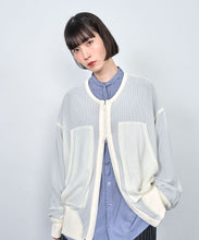 画像をギャラリービューアに読み込む, 【期間限定】シャドウメッシュ クルーネック ジップブルゾン｜Nora Lily（ノラリリー）
