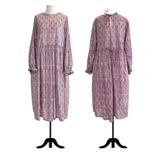 画像をギャラリービューアに読み込む, ブロックプリントの割烹着ワンピース インド綿 1点モノ｜かっぽう着屋（カッポウギヤ）｜かっぽう着屋（カッポウギヤ）
