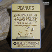 画像をギャラリービューアに読み込む, PEANUTS★Pearls of Wisdom ミラーカード・Talk is Cheep｜Cuprum by ISHIWATA（クプラム　バイ　イシワタ）
