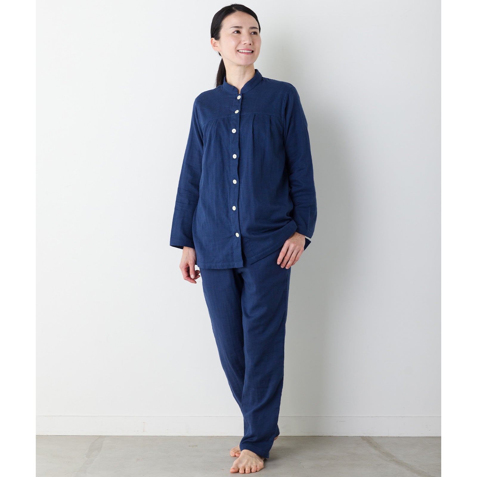 呼吸するパジャマ（レディース）マオカラータイプ ｜睡眠てらす
